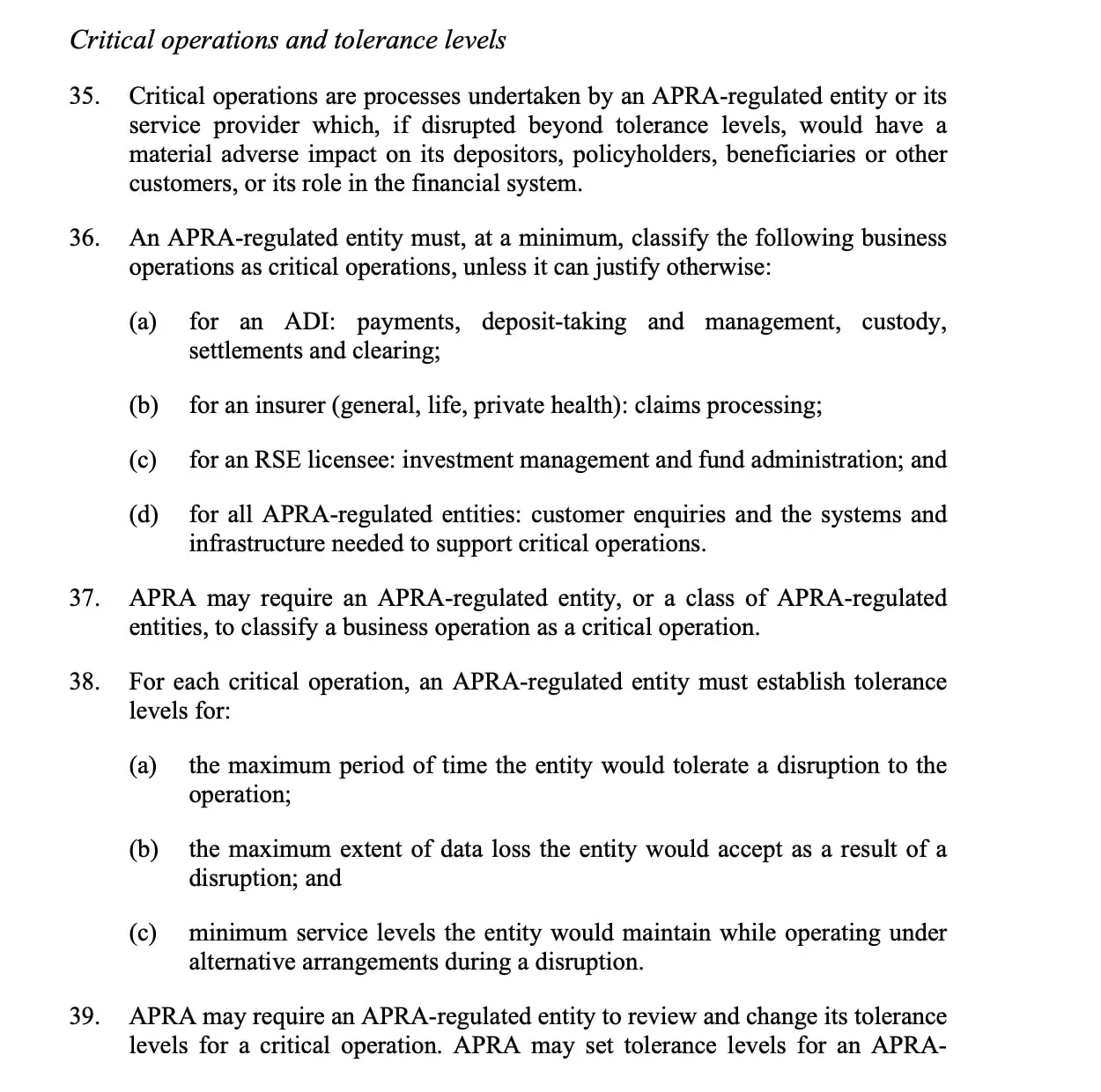 apra cps 230