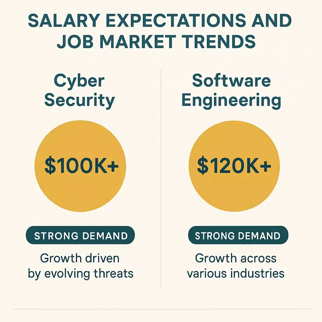 Cyber Security vs Software Engineering Salary Expectations and Job Market Trends