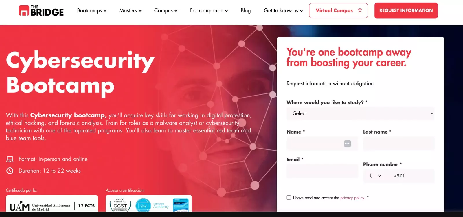 9. The Bridge Cyber security Bootcamp