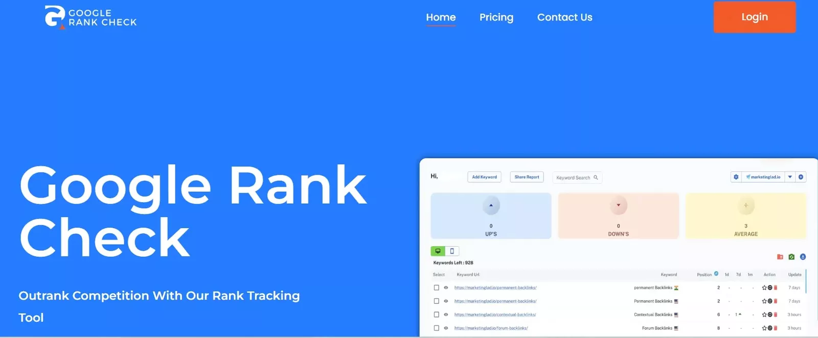 google rank check