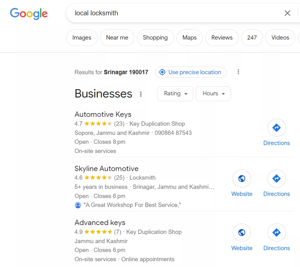 local search