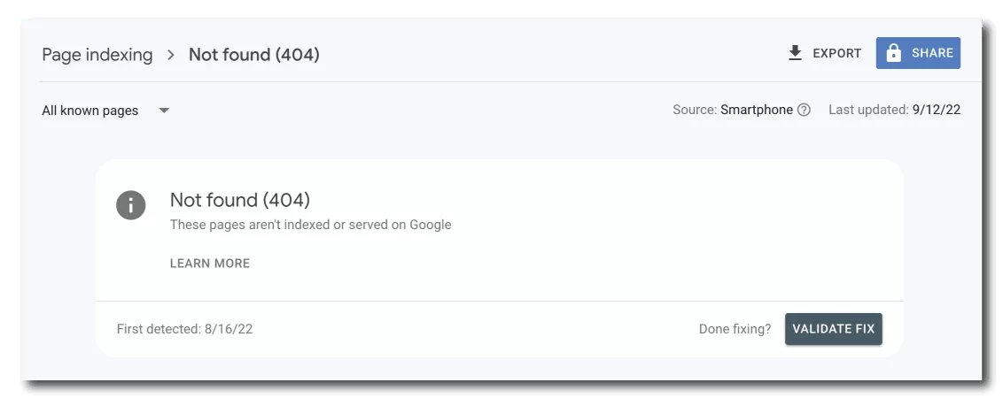 Google search console issues