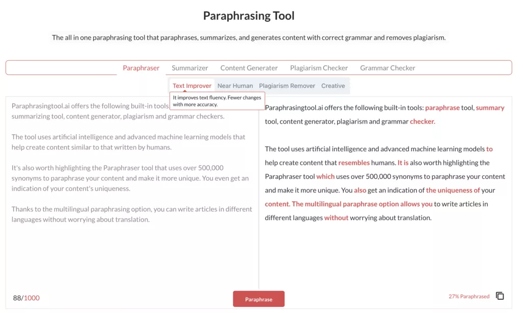 paraphrasing tool